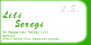 lili seregi business card